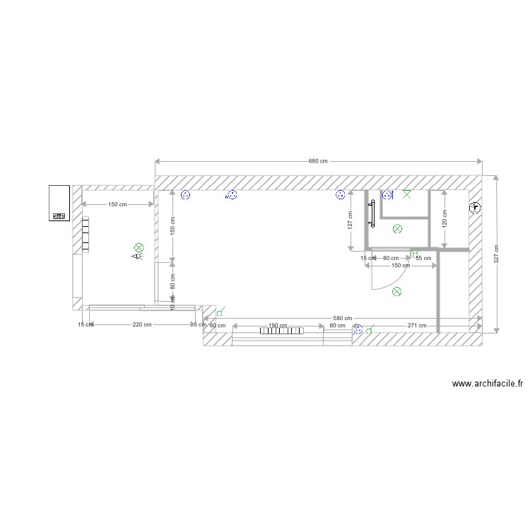 180921 Extension plan Elec Chauffage. Plan de 0 pièce et 0 m2