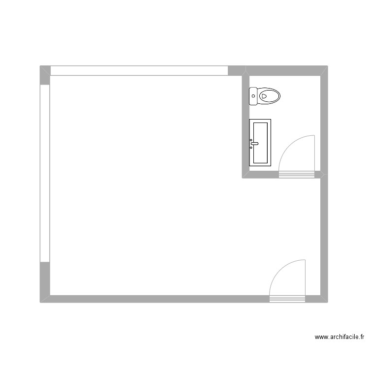 Plan de bureau Yanick. Plan de 2 pièces et 29 m2