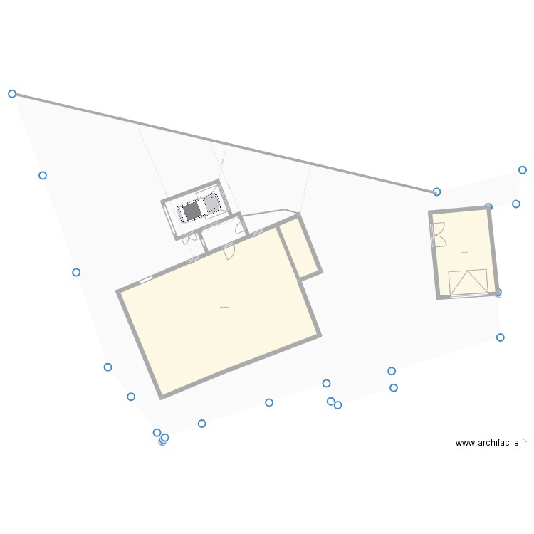 ebauche guip 6. Plan de 2 pièces et 180 m2