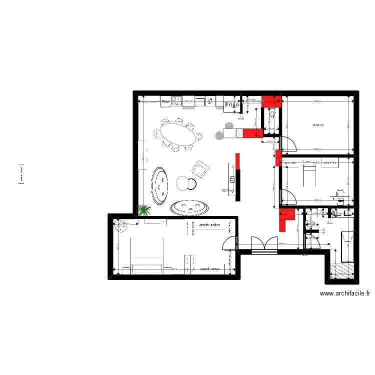 plan alex et jeff fontenay 3. Plan de 2 pièces et 108 m2