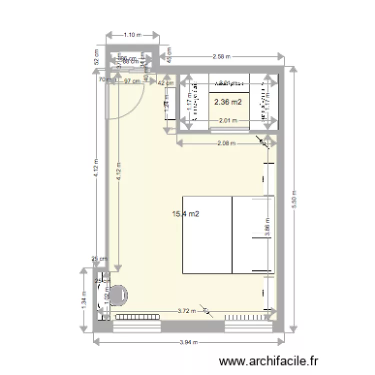 projet chambre. Plan de 