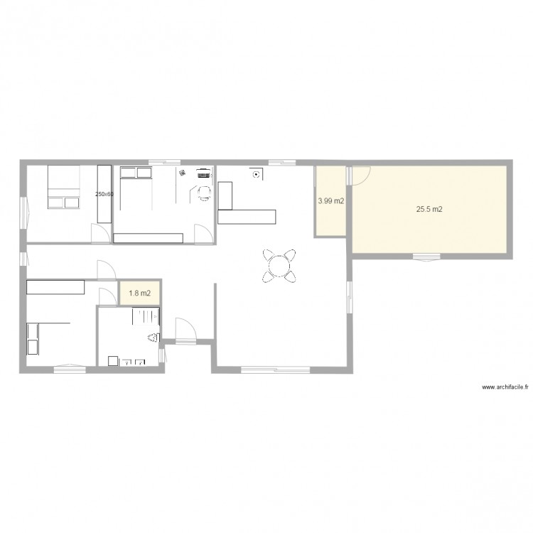 plan terrain en largeur. Plan de 0 pièce et 0 m2