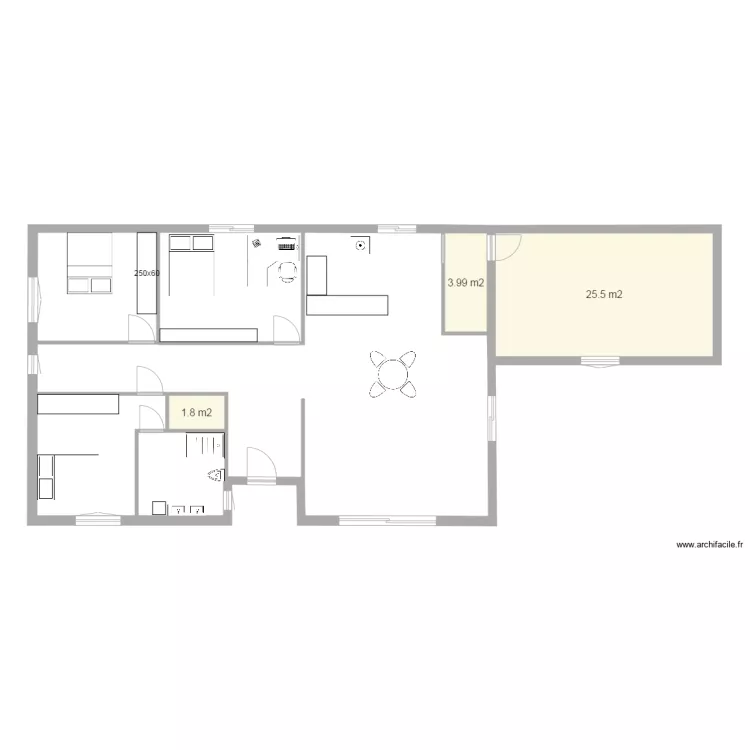 plan terrain en largeur. Plan de 