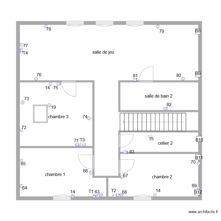 marc 1er Etage prise de courants. Plan de 0 pièce et 0 m2