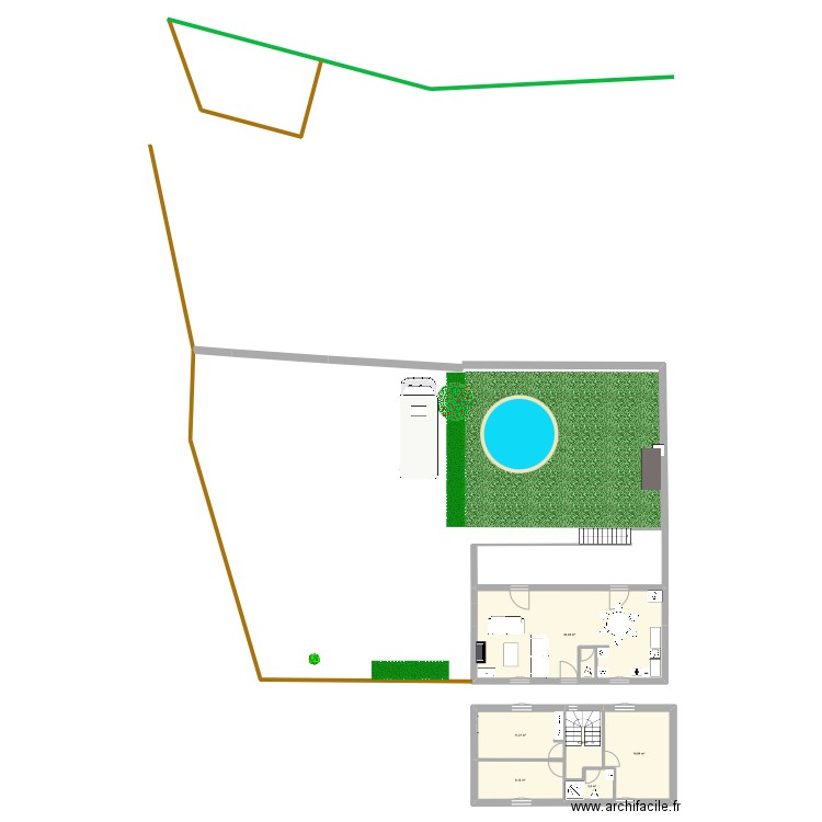 Gruissan. Plan de 6 pièces et 89 m2