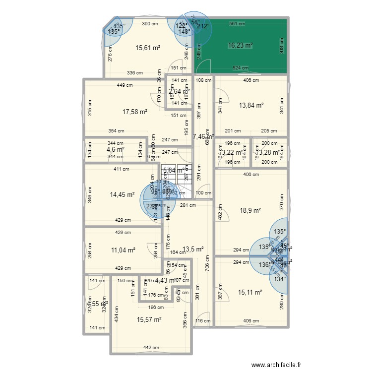 15 descartes RDC Coliving. Plan de 0 pièce et 0 m2