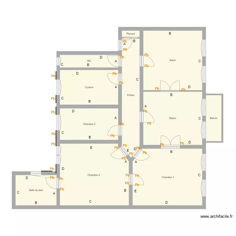 Croquis KLEIN D App 1er Etage 22 . Plan de 