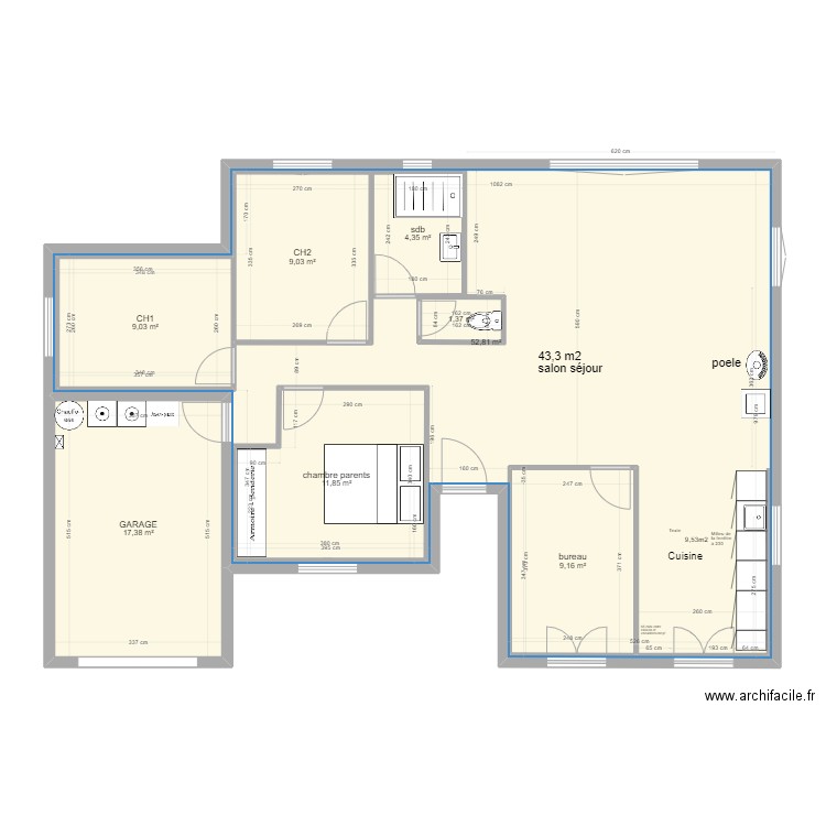 maison teyran lion DDDD. Plan de 8 pièces et 165 m2