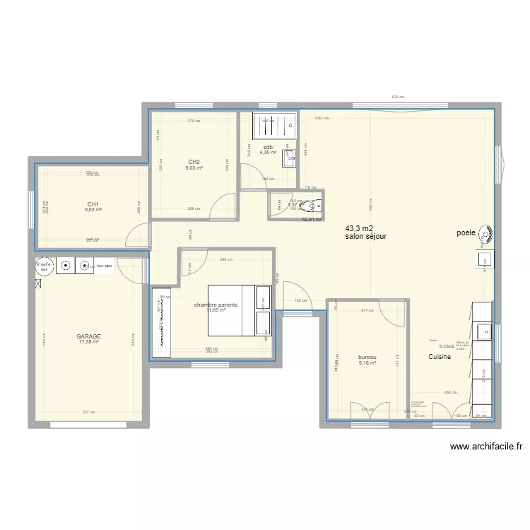 maison teyran lion DDDD. Plan de 