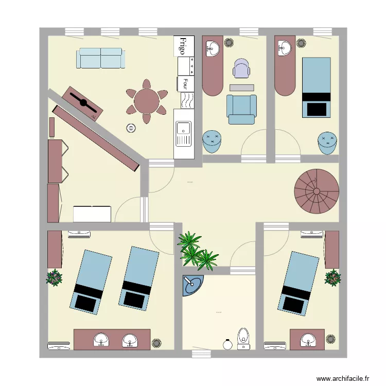 &eacute;tage. Plan de 