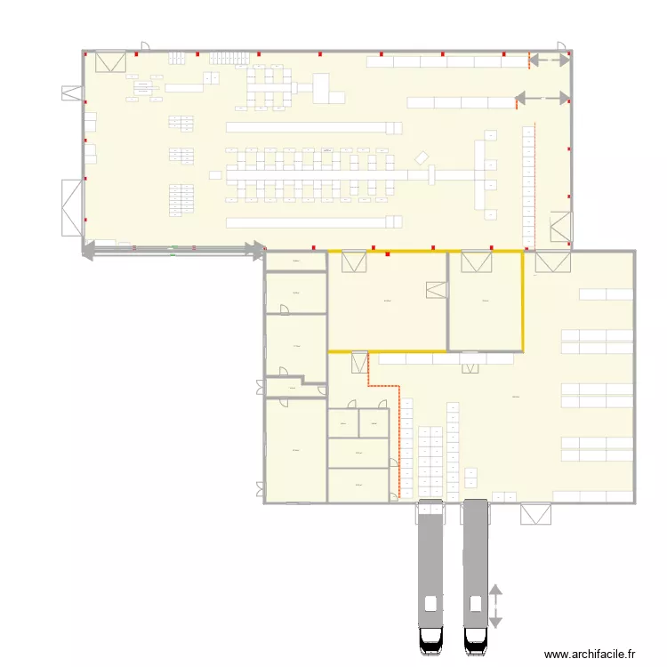 Exp&eacute; 3 lignes. Plan de 