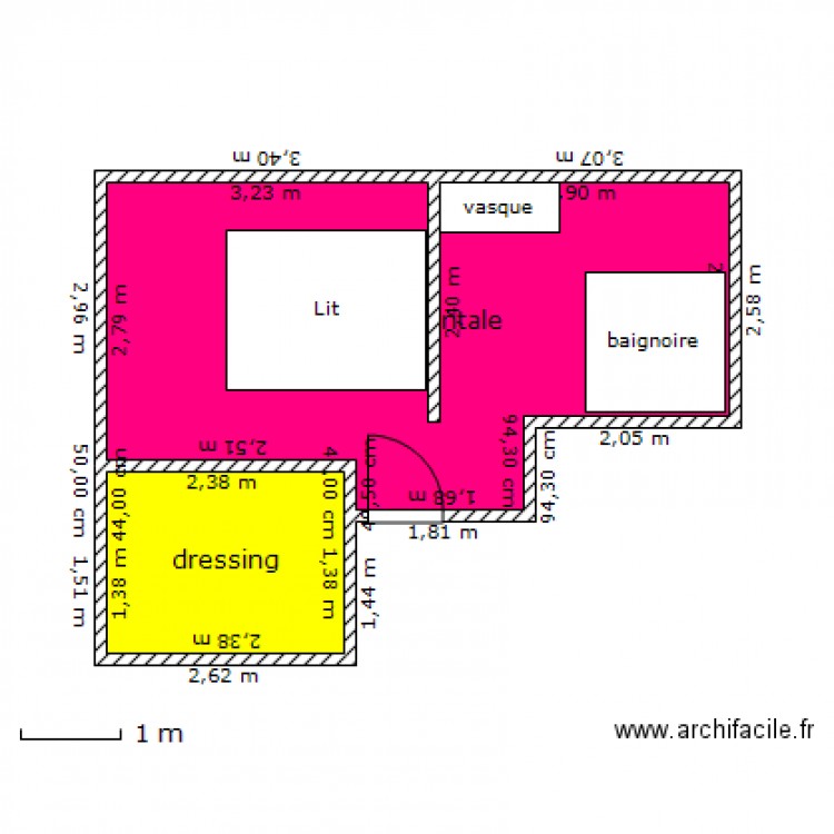 suite. Plan de 0 pièce et 0 m2