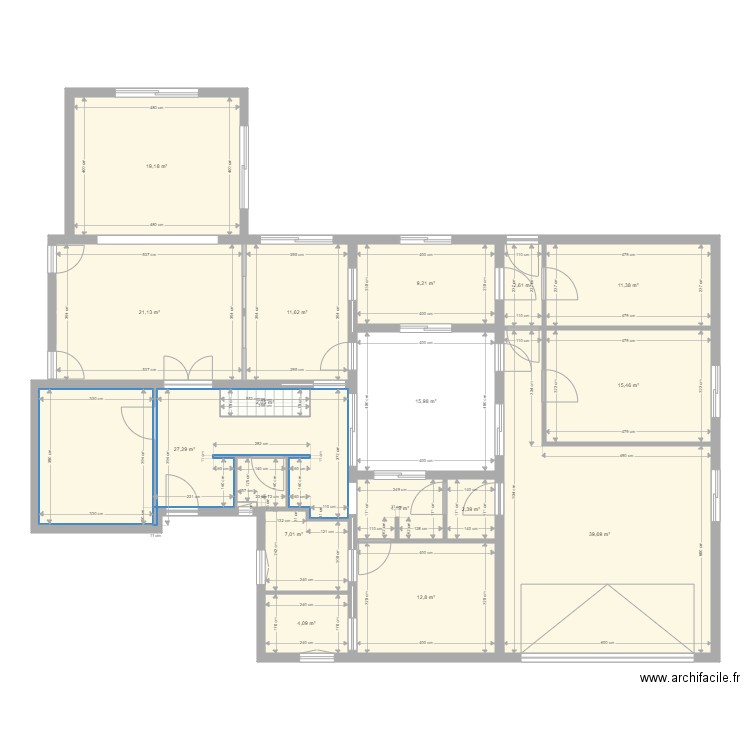 maison 5. Plan de 33 pièces et 414 m2