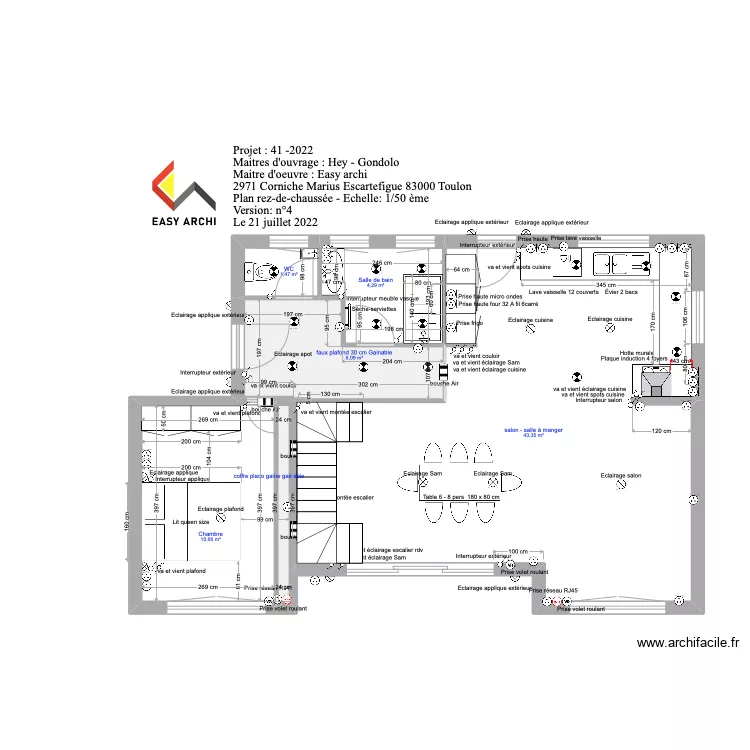 projet rez-de-chaussée Hey. Plan de projet rez-de-chaussée Hey. Plan de