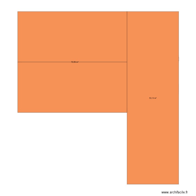 Plan maison pour mairie. Plan de 2 pièces et 126 m2