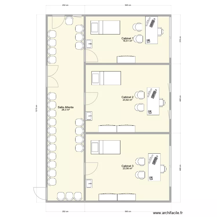 Plan Salle formation (Meublée). Plan de Plan Salle formation (Meublée). Plan de