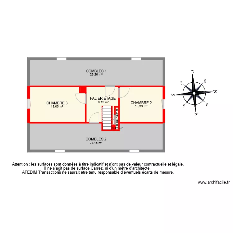 BI 6580 ETAGE. Plan de 