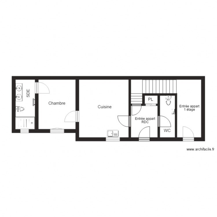 RDC. Plan de 0 pièce et 0 m2