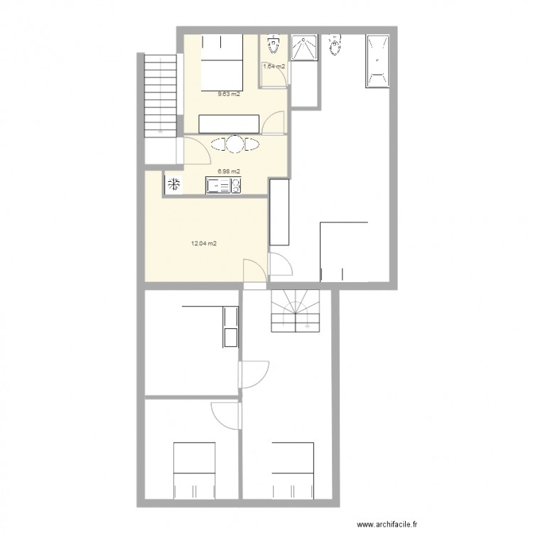 rez de chaussée. Plan de 0 pièce et 0 m2