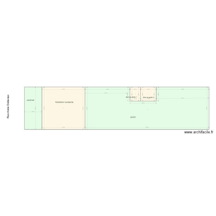 Plan de masse abris de jardin 20211123. Plan de 5 pièces et 162 m2