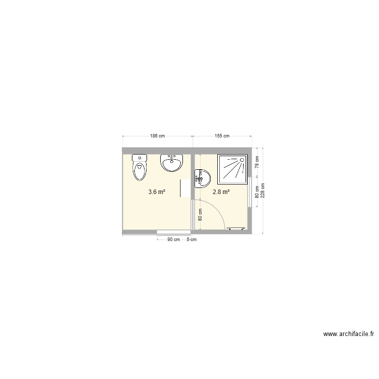 salle de bain2. Plan de 0 pièce et 0 m2