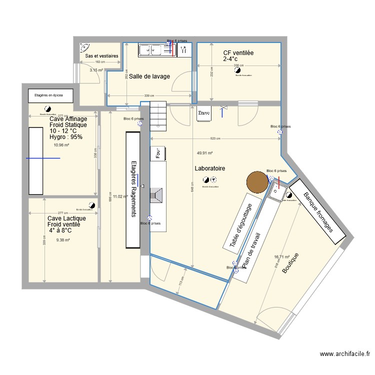 Laiterie. Plan de 0 pièce et 0 m2