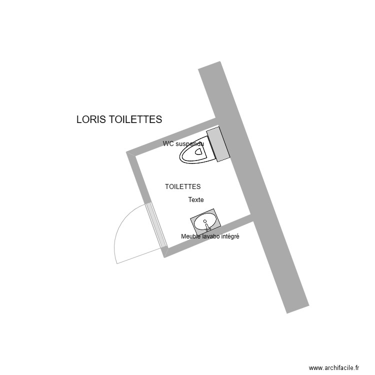 LORIS TOILETTES. Plan de 0 pièce et 0 m2