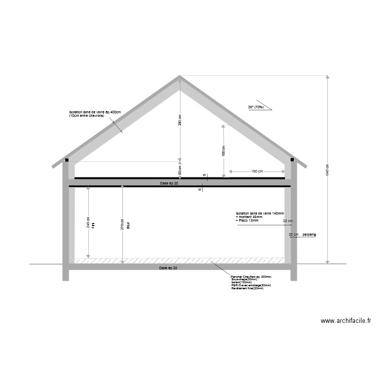 Coupe AA. Plan de 0 pièce et 0 m2