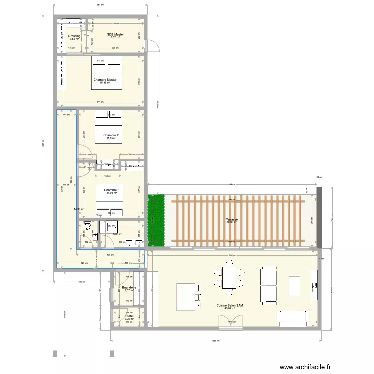 VILLA 3CH SUR POOL. Plan de 