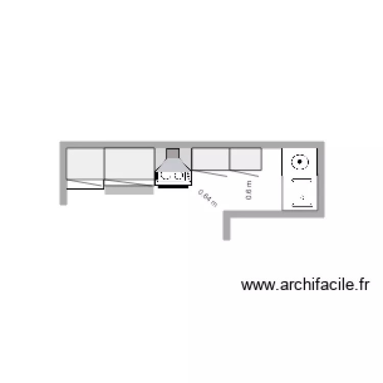 cuisine ile rousse. Plan de 