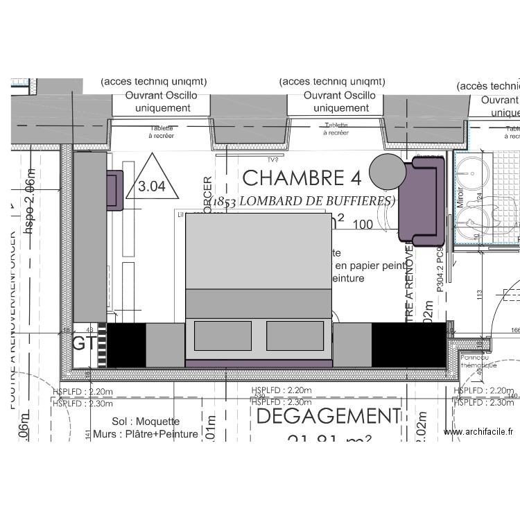chambre 4 new one. Plan de 0 pièce et 0 m2