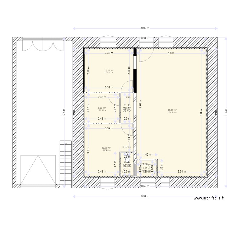 maison revel location 4. Plan de 7 pièces et 71 m2