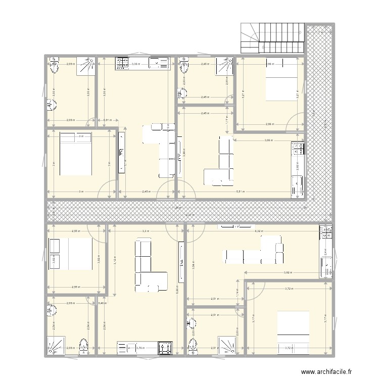 Appartements T2 Brk97670*2. Plan de 0 pièce et 0 m2