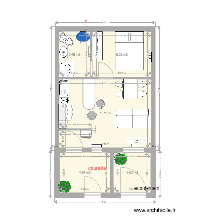 n2 vignacourt fond de cour. Plan de 