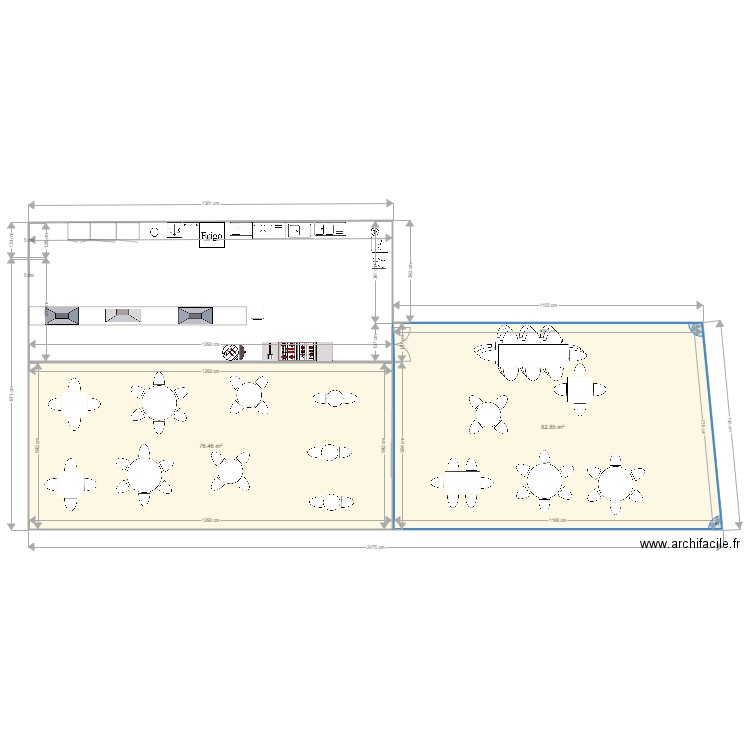 RESTAURENT PLUS BAR AVEC PISCINE. Plan de 0 pièce et 0 m2