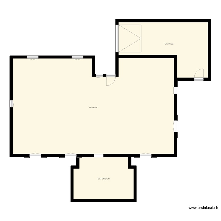 extension maison1. Plan de 0 pièce et 0 m2