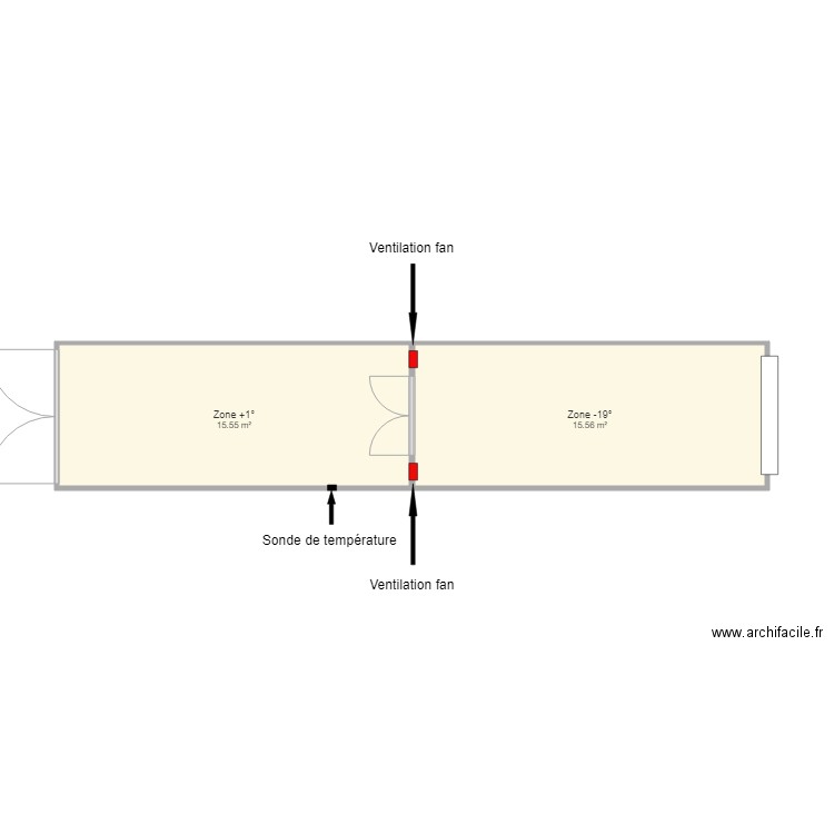 Container frigo. Plan de 0 pièce et 0 m2