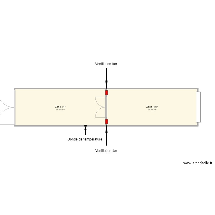 Container frigo. Plan de 0 pièce et 0 m2