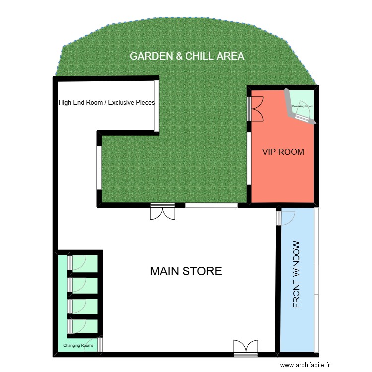 VM Cours. Plan de 6 pièces et 166 m2