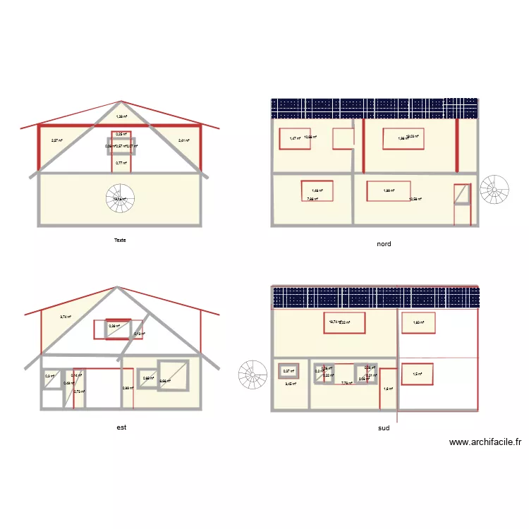 plans en coupe. Plan de 