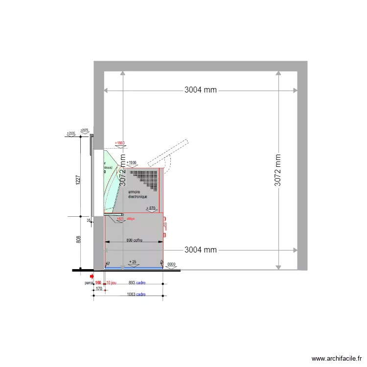 COUPE EXISTANT ARLES REPUBLIQUE 2100. Plan de 