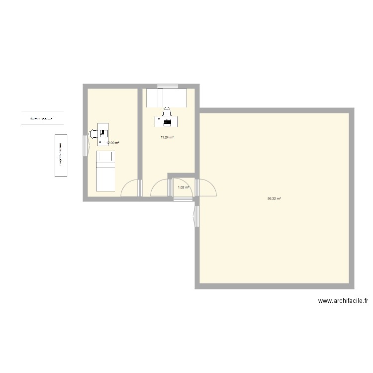 Plans projet chambres V4. Plan de 0 pièce et 0 m2