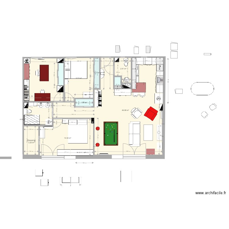 Plan appartement Crocki rev 38. Plan de 0 pièce et 0 m2