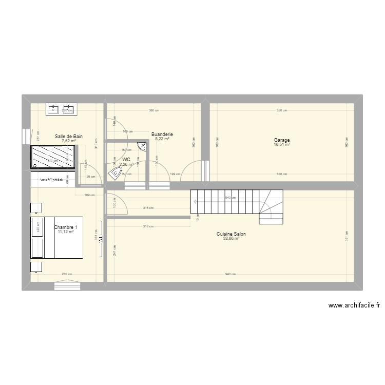 Uchizy RDC. Plan de 0 pièce et 0 m2