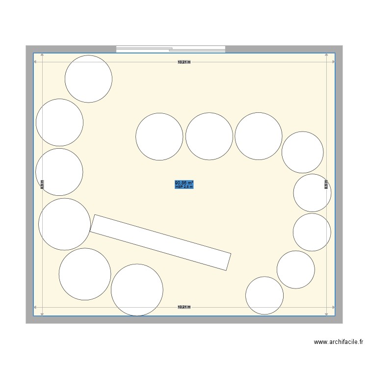 plan vinif. Plan de 1 pièce et 91 m2