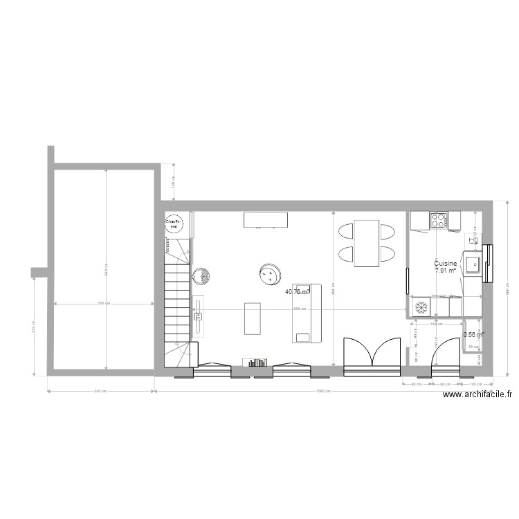 Maison Lisa RDC G cuisine Est Lisa mod 19 07. Plan de 0 pièce et 0 m2