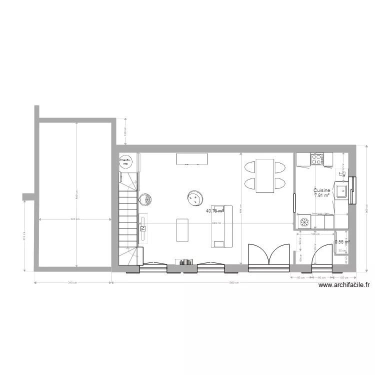 Maison Lisa RDC G cuisine Est Lisa mod 19 07. Plan de 