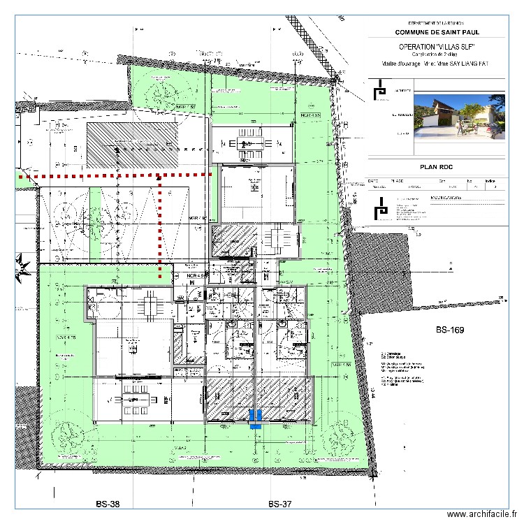 Villa Mazelier Gecop RDC. Plan de 0 pièce et 0 m2