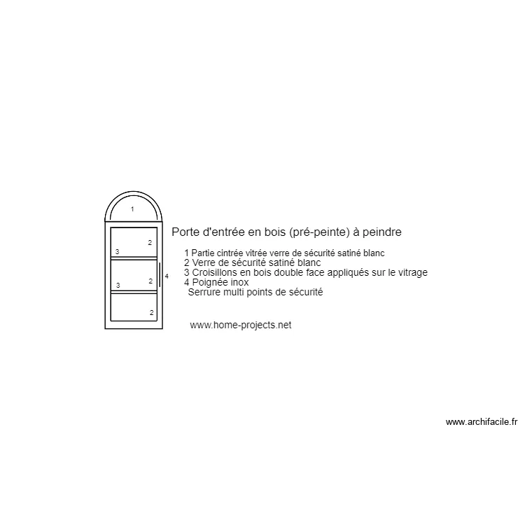 Porte d entr&eacute;e . Plan de 