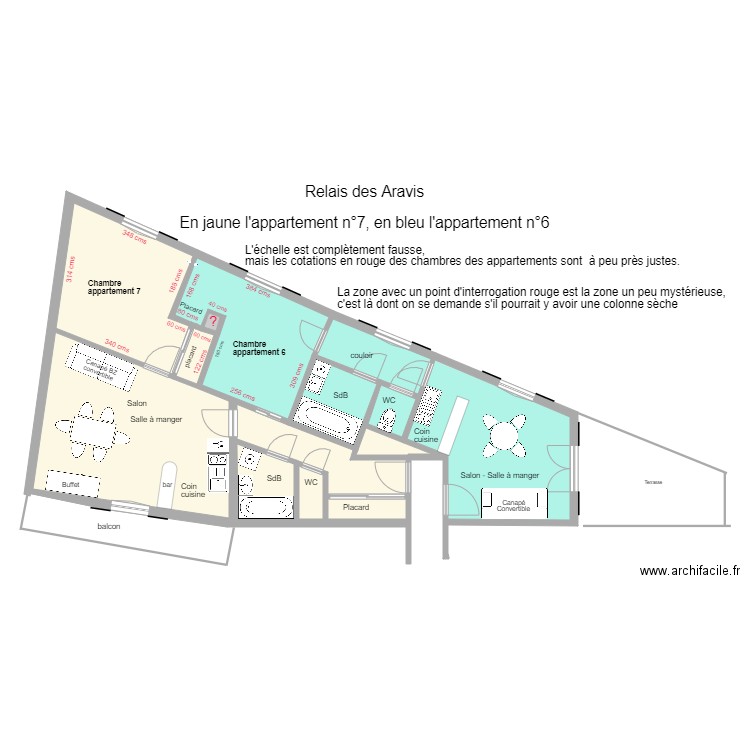 La Giettaz appartements 6 et 7 sans meubles chambres 2021. Plan de 0 pièce et 0 m2
